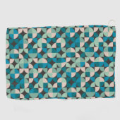 レトロのヴィンテージの60年代パターン ゴルフタオル (横)