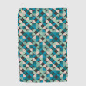 レトロのヴィンテージの60年代パターン ゴルフタオル (正面)