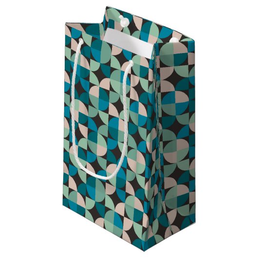 レトロのヴィンテージの60年代パターン スモールペーパーバッグ (正面アングル)