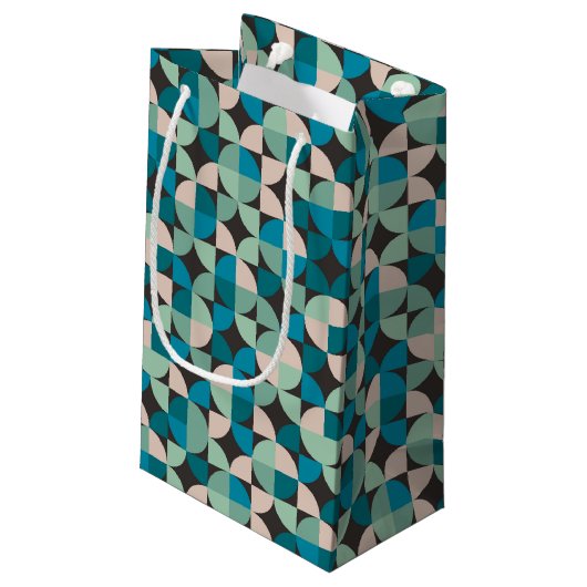 レトロのヴィンテージの60年代パターン スモールペーパーバッグ (裏面アングル)