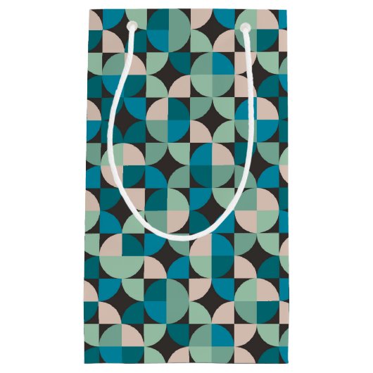 レトロのヴィンテージの60年代パターン スモールペーパーバッグ (正面)