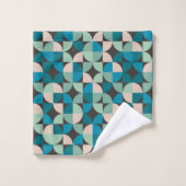 レトロのヴィンテージの60年代パターン バスタオルセット (ウォッシュタオル)