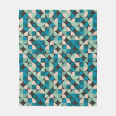 レトロのヴィンテージの60年代パターン フリースブランケット (正面)