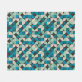 レトロのヴィンテージの60年代パターン フリースブランケット (正面(横))