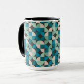 レトロのヴィンテージの60年代パターン マグカップ (正面左)