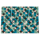 レトロのヴィンテージの60年代パターン ラージペーパーバッグ (正面)