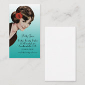 レトロのヴィンテージのBouffant水の美容師カード 名刺 (正面/裏面)