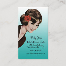 レトロのヴィンテージのBouffant水の美容師カード 名刺