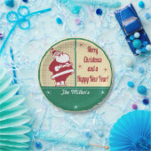 レトロのヴィンテージサンタ ペーパープレート (パーティー)