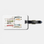 レトロのヴィンテージレディースファッションの服の荷物のラベル ラゲッジタグ (裏面横)