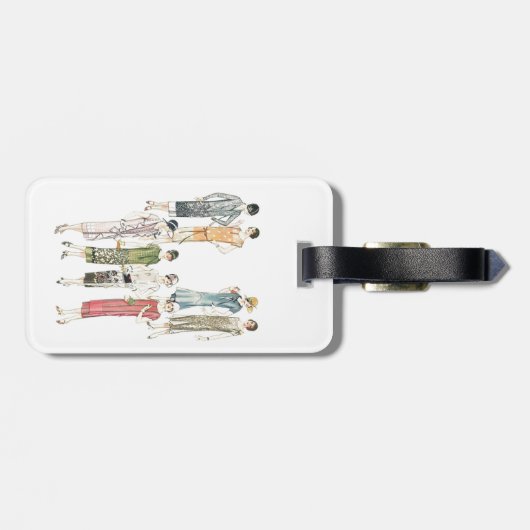 レトロのヴィンテージレディースファッションの服の荷物のラベル ラゲッジタグ (裏面横)