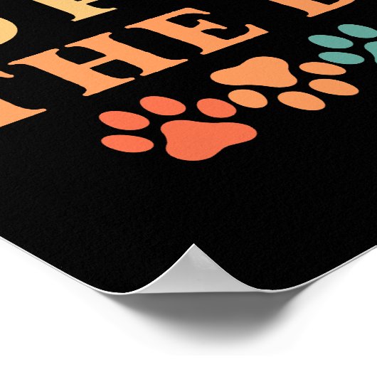 レトロのヴィンテージ私は犬すべてをペットのためにここにいる ポスター (角)