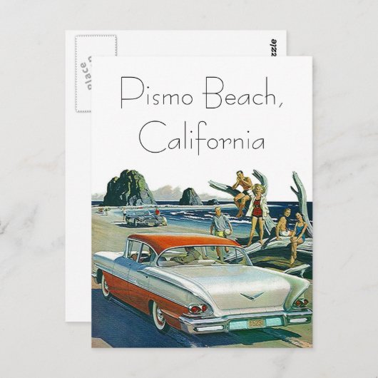 レトロのヴィンテージ車の郵便はがき旅行遠征のカスタム ポストカード (正面/裏面)