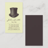レトロの上流階級のシルクハットのテレホンカード コーリングカード (正面/裏面)