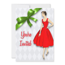 レトロの世紀半ばのモダンなクリスマス・パーティ