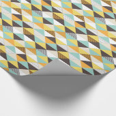 レトロの世紀半ばのモダンな三角形の包装紙 ラッピングペーパー (角)