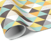 レトロの世紀半ばのモダンな三角形の包装紙 ラッピングペーパー (ロールコーナー)