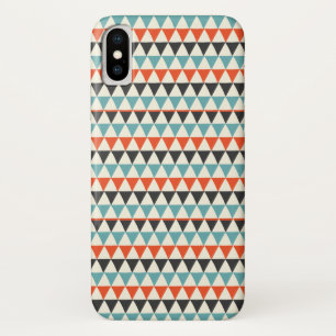 レトロの世紀半ばのモダンな三角形パターン iPhone X ケース