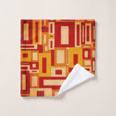 レトロの世紀半ばのモダンなGeometrics BathTowelセット バスタオルセット (ウォッシュタオル)