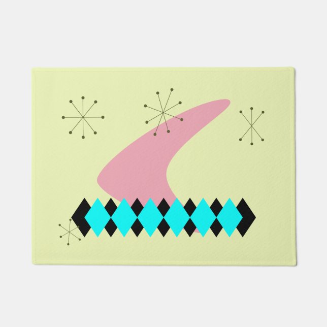 レトロの世紀半ばのモダン ドアマット (正面)