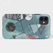 レトロの世紀半ばの宇宙時代のデザインのiPhoneの場合 Case-Mate iPhoneケース (裏面(横))