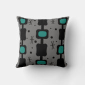 レトロの中モダン段ボックスティール（緑がかった色） クッション (裏面)