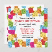 レトロの中世紀の誕生日パーティーの招待 招待状 (正面/裏面)