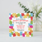 レトロの中世紀の誕生日パーティーの招待 招待状 (スタンド正面)