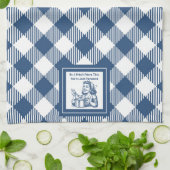 レトロの主婦のおもしろい格子戸キッチンタオル キッチンタオル (折り畳み)