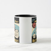 レトロの主婦の洗濯機のドライヤー マグカップ (中央)