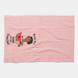 レトロの主婦ロックアウトあなたのクロックをアウト キッチンタオル