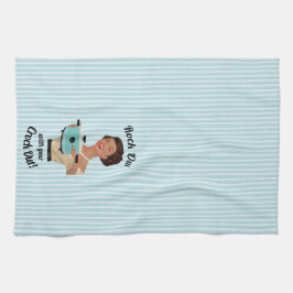 レトロの主婦ロックアウトあなたのクロックアウトWOC キッチンタオル