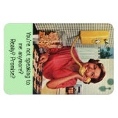 レトロの主婦 – 話もうない。 マグネット (横)