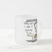 レトロの乳母のTシャツおよびギフト フロストグラスマグカップ (正面右)