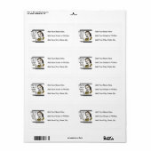 レトロの乳母のTシャツおよびギフト ラベル (フルシート)