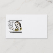 レトロの乳母のTシャツおよびギフト 名刺 (裏面)