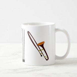 レトロの五十年代のトロンボーン コーヒーマグカップ