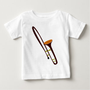 レトロの五十年代のトロンボーン ベビーTシャツ