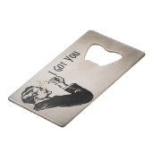 レトロの人の喫煙のクレジットカードの栓抜き クレジットカード栓抜き (裏面アングル)