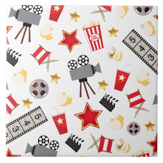 レトロの代理の映画館か劇場 タイル (正面)