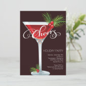 レトロの休日のカクテルのパーティの招待状 招待状 (スタンド正面)