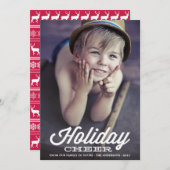 レトロの休日の応援%PIPE%の休日の写真カード シーズンカード (正面/裏面)