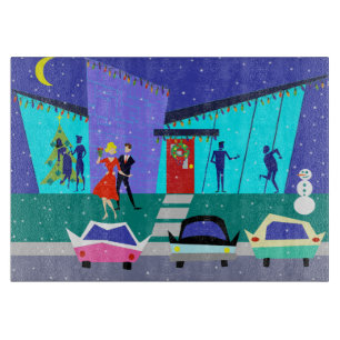 レトロの休日の漫画のパーティーのまな板 カッティングボード