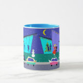 レトロの休日の漫画のパーティーのマグ マグカップ (中央)