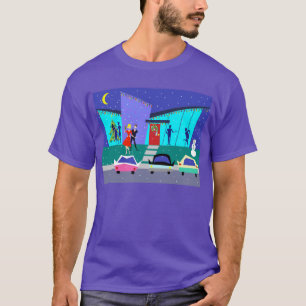 レトロの休日の漫画のパーティーのTシャツ Tシャツ