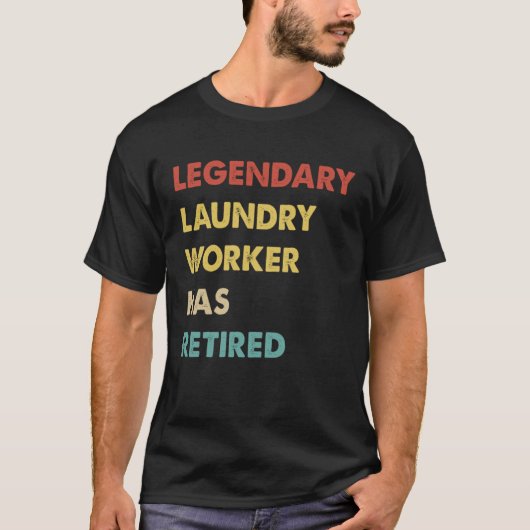 レトロの伝説的な洗濯作業員退職したが Tシャツ (正面)