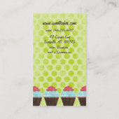 レトロの低俗なカップケーキ#1の名刺 名刺 (裏面)