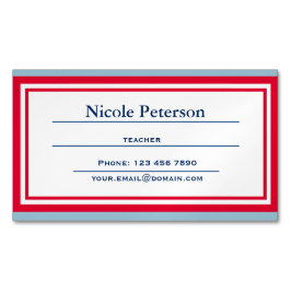 レトロの先生のマグネティック・カード マグネット名刺