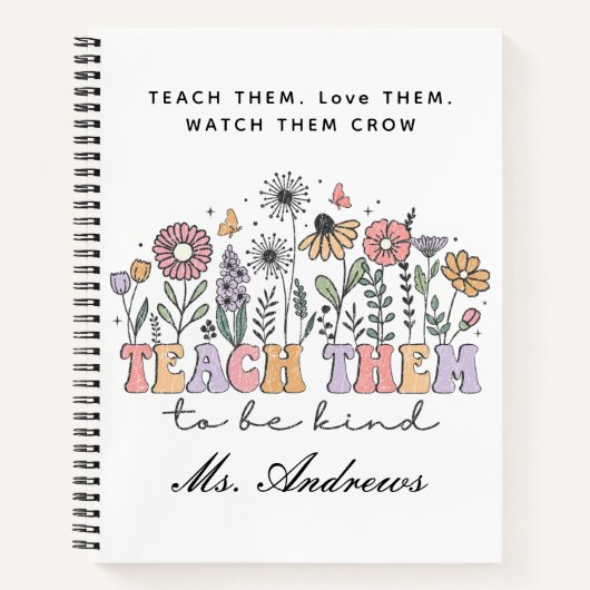 レトロの先生教えは、彼らは親切になる ノートブック (正面)