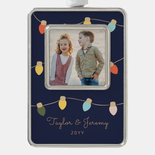 レトロの光 シルバープレートフレームオーナメント (正面)